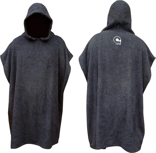 Vista 6 de Curve Bata de natación para niños, poncho de playa de surf en toalla con capucha 100% algodón con mangas ajustables (aguamarina, adolescente)