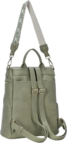 Vista 2 de Antik Kraft - Mochila convertible con correa de cincha Nyra, Verde (Moss), Mochilas Daypack