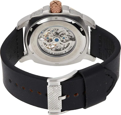 Vista 3 de Fossil máquina modernaReloj automático piel talla única Negro