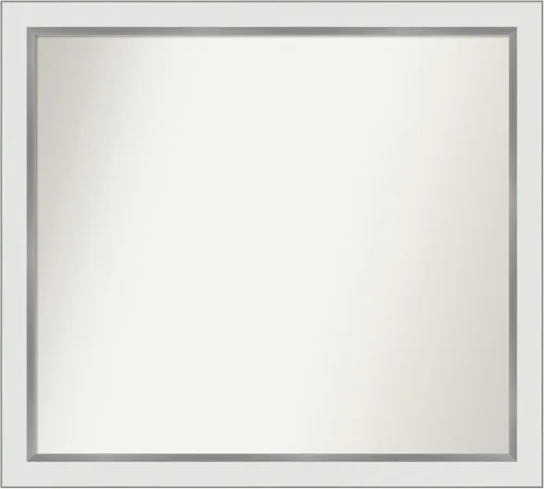 Vista 210 de Amanti Art Espejo personalizado, espejo de baño estrecho Alexandria White Wash, espejo de pared o espejo de tocador de baño sobre el fregadero