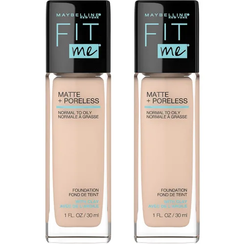 Vista 54 de Maybelline New York Fit Me Matte + Poreless Base Líquida, Formato de Bolsa, 220 Natural Beige, 1.3 onzas 220 Beige natural
