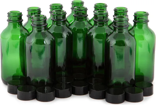 Vista 7 de Vivaplex, 12, botellas de vidrio verdes, de 2 onzas, con tapas