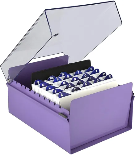 Vista 9 de Acrimet - Organizador de tarjetas de 5 x 8 con base de metal resistente (índice de tarjetas y separador incluidos)