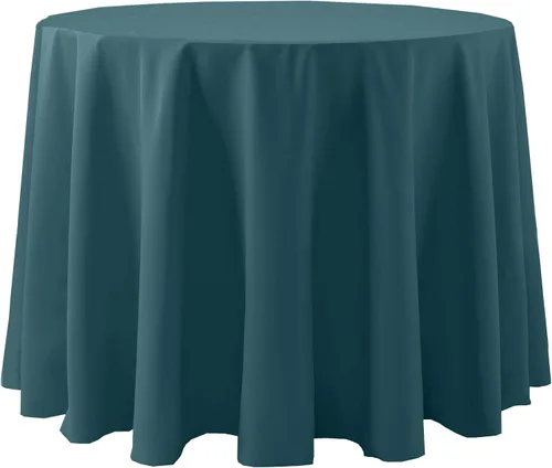 Vista 39 de Ultimate Textile Cotton-Feel - Mantel redondo de 90 pulgadas para comedor, color berenjena, color morado