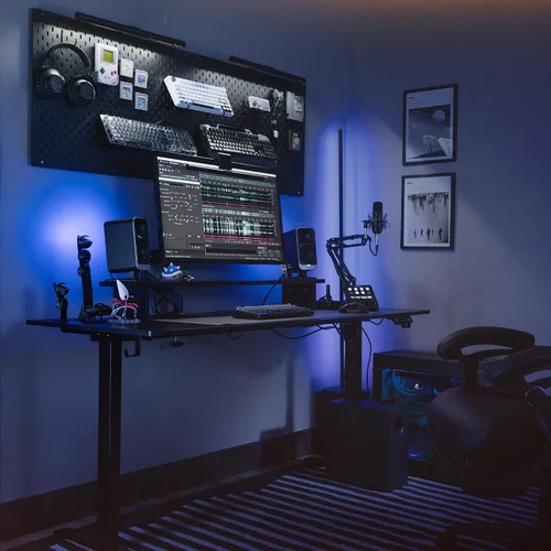 Vista 7 de Klipsch ProMedia Lumina 2.1 Sistema de juegos para computadora con subwoofer y efectos de iluminación RGB incorporados