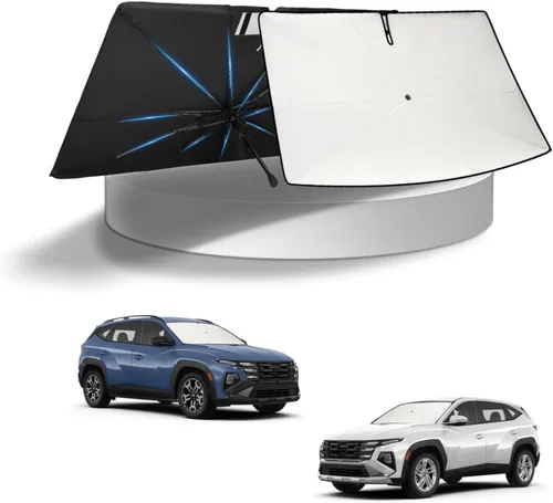 Vista 225 de KUST - Parasol plegable para parabrisas para BMW X1 E84, accesorios 2011 2012 2013 2014 2015, protector de visera de sol ajustable que bloquea