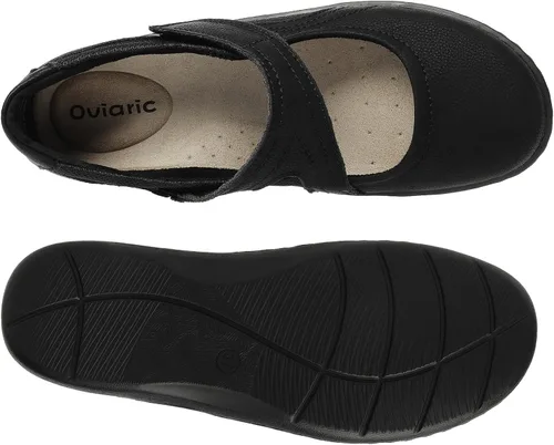 Vista 9 de Oviaric Zapatos planos clásicos y cómodos Mary Jane para mujer, zapatos de vestir casuales a la moda, bonitos zapatos de vestir con puntera cerrada