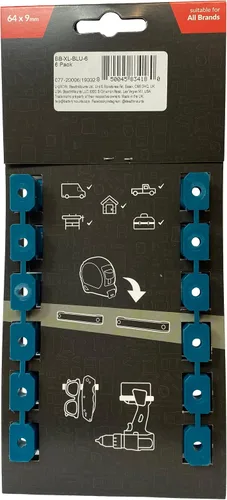 Vista 2 de StealthMounts Bench Belt XL - Soporte universal para herramientas Base de plástico ABS azul para herramientas eléctricas, cinta métrica y clips