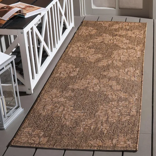 Vista 6 de SAFAVIEH Courtyard Collection CY6957 - Alfombra de pasillo de 2 pies 3 pulgadas x 6 pies 7 pulgadas, color ladrillo natural para interiores