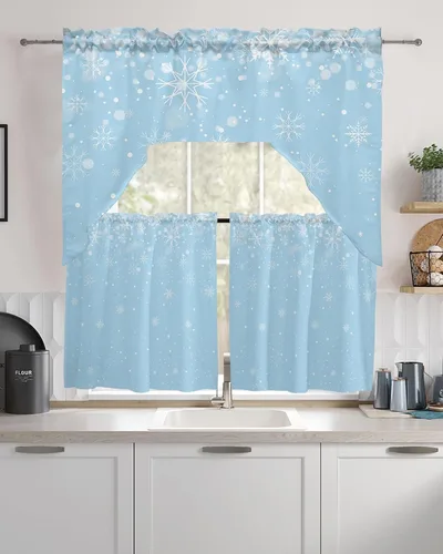 Vista 12 de Cortinas de Gnomos de San Valentín con Cenefa para Cocina, Cortinas con Bolsillo para Barra para Dormitorio, Sala de Estar, Baño, Cafetería, Negro