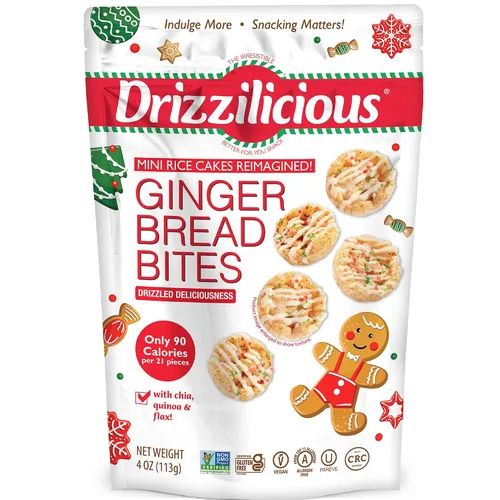 Vista 9 de Drizzilicious Mini Tostadas de Arroz - Tostadas de Arroz Crujientes, Snack Saludable para Adultos y Niños, Tostadas de Arroz Saborizadas, Veganas