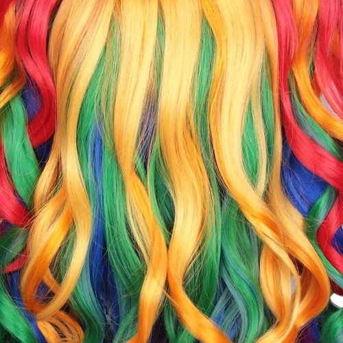Vista 9 de ColorGround - Peluca larga rizada para cosplay con 2 coletas, talla única