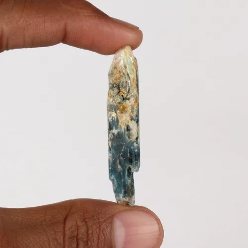 Vista 80 de GEMHUB Lápiz de cianita áspero pequeño con cristal curativo de cianita azul áspero suelto, tamaño pequeño, 9.7