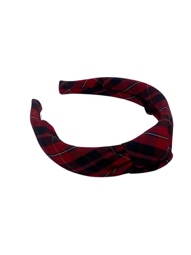 Vista 20 de Diadema anudada de 1.25 pulgadas, uniforme escolar, a cuadros, acolchada, con nudo en la parte superior, diadema de uniforme (cuadros 120)