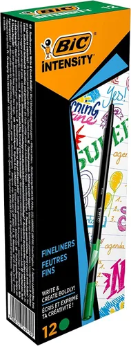 Vista 12 de Bic Intensity - Bolígrafos de punta fina (0.016 in, 12 unidades), color negro