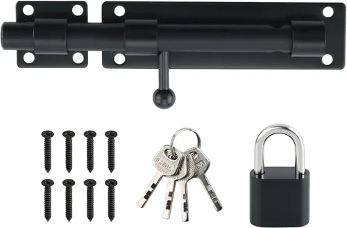 Vista 22 de Alise Cerradura de perno deslizante resistente de 6 pulgadas, cerradura de acero inoxidable SUS304, cerradura de puerta de seguridad para valla