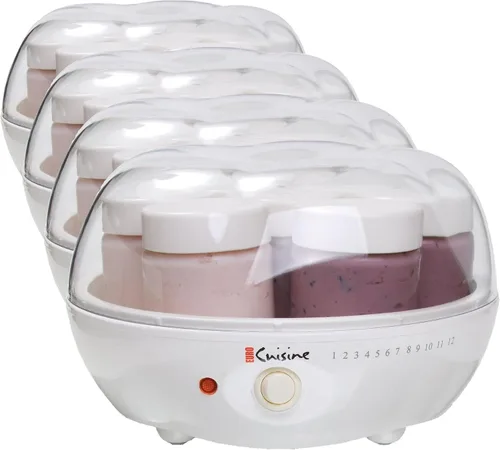Vista 6 de Euro Cuisine YM80 Máquina eléctrica para hacer yogurt - Promueve la salud intestinal con yogur casero rico en probióticos - Incubadora de yogur