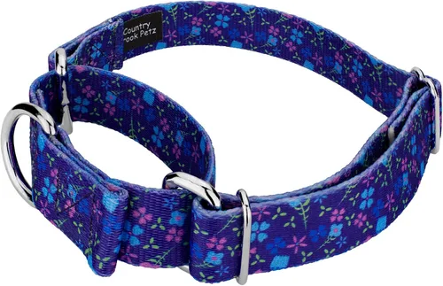 Vista 4 de Country Brook Petz - Collar de perro Martingale, collar de entrenamiento resistente, colección floral vibrante con diseños encantadores, campos