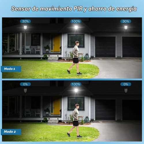 Vista 6 de OKPRO Luces Solares al Aire Libre Impermeables - Luces de Calle Solares al Aire Libre de Ángulo Amplio de 320° IP66 Impermeables, Luces