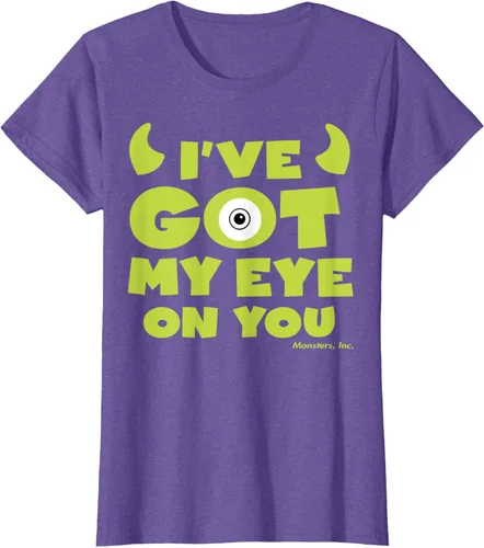 Vista 20 de Disney Pixar Monsters Inc Mike Wazowski Eye On You - Camiseta, Negro, S