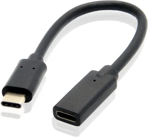 Vista 6 de Cable de extensión USB C de ángulo recto de 0.6 pies, cable extensor USB-C de 90 grados tipo C 3.1 Gen2 macho a hembra, video 4K / 10 Gbps