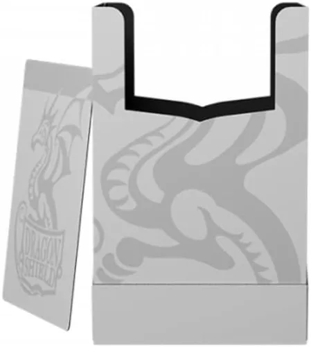 Vista 2 de Caja de cartas Dragon Shield, cubierta de cubierta, blanco ceniza/negro, duradera y resistente, almacenamiento de tarjetas OCG, compatible