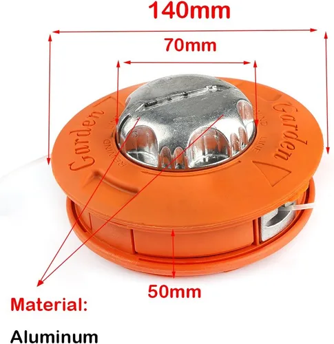 Vista 5 de Ball's Outdoor Aleación Universal Twister Bump Alimentación Línea Trimmer Cabeza Whipper Cepillo Cortador, Tamaño de Rosca M10x1.25 Mano Izquierda