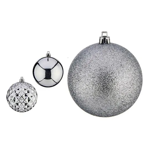 Vista 2 de Bolas de Navidad Krist+ Plateado PVC Ø 8 cm 3
