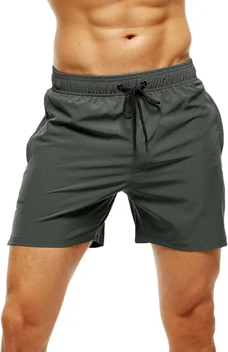 Vista 2 de Traje de baño para hombre, para gimnasio, atletismo, entrenamiento, correr, deportes, golf, descanso, ropa casual de verano y playa