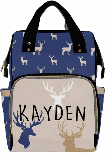Vista 24 de Mochilas personalizadas con nombre personalizado para bebé, bolsa de pañales con monograma con bolsillos térmicos para adultos y niños, impermeable