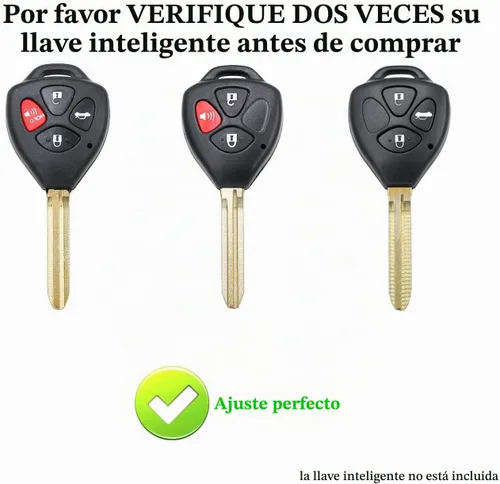 Vista 2 de Funda de TPU para llavero compatible con Toyota Scion Tc Camry Rav4 Corolla 4Runner Yaris Matrix Venza Avalon