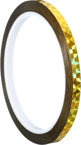 Vista 28 de PATIKIL Cinta prisma de 0.2 pulgadas x 55 yardas, adhesivo reflectante holográfico metalizado para detallar decoración de pared, arte, azul