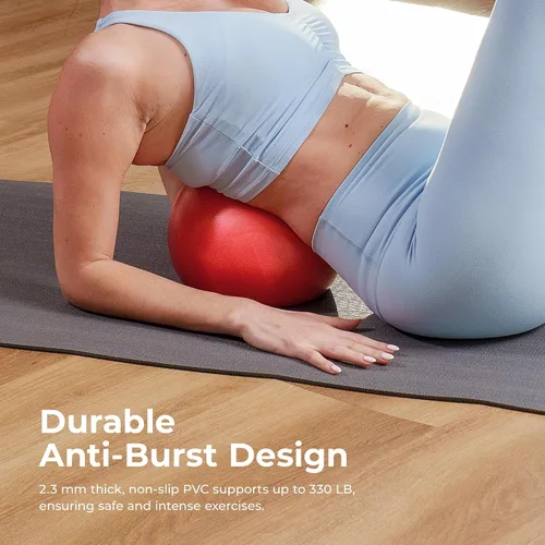 Vista 4 de Sunny Health & Fitness Pelota de ejercicio antiestallidos de alta calidad para fuerza central, yoga, pilates, barra, terapia física, equilibrio