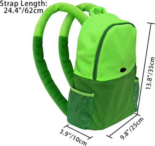 Vista 2 de DAZCOS Mochila mediana verde unisex para disfraz de cosplay, bolsa de accesorios para adultos para uso diario (verde)