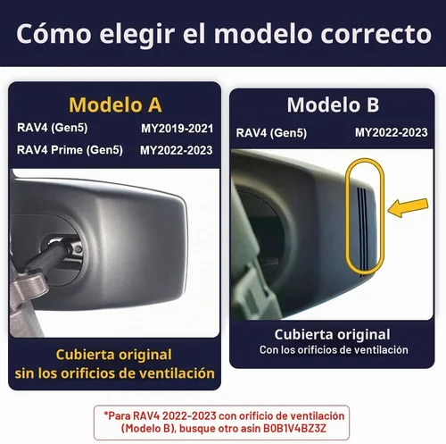Vista 3 de Fitcamx La cámara de tablero delantera 2K+trasera 1080P se adapta para Toyota RAV4 2019-2021 (modelo A, sin ventilaciones) e híbrido enchufable
