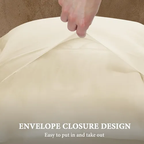 Vista 4 de BHZ Almohada estándar de plumas de ganso con funda de almohada de satén, almohada de cama de lujo de la colección de hotel para dormir, soporte