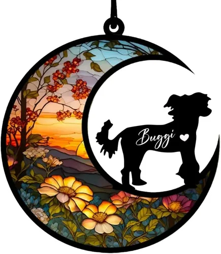 Vista 52 de Atrapasoles conmemorativos personalizados para perros Akita, nombre de perro personalizado, adorno de pérdida de perro, regalo para amantes