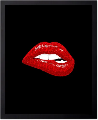 Vista 91 de Poster Master Impresión de labios dorados, póster de mordida de labio, arte moderno y minimalista, regalo bohemio para hombres y mujeres, diseño