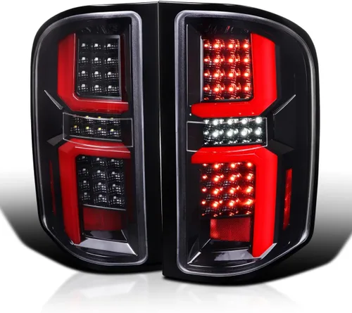 Vista 12 de SPEC-D TUNING Luces traseras LED rojas con barras de luz LED compatibles con Chevy Silverado 2007-2013 1500/2500HD/3500HD, montaje de par izquierdo