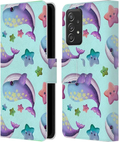 Vista 76 de Head Case Designs Officially Licensed Carla Morrow Colorful Space Dice Patterns Leather Wallet Case Compatible with Samsung Galaxy A07 4G