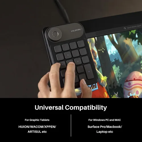 Vista 13 de HUION Keydial Mini teclado programable Bluetooth con dial 18 teclas