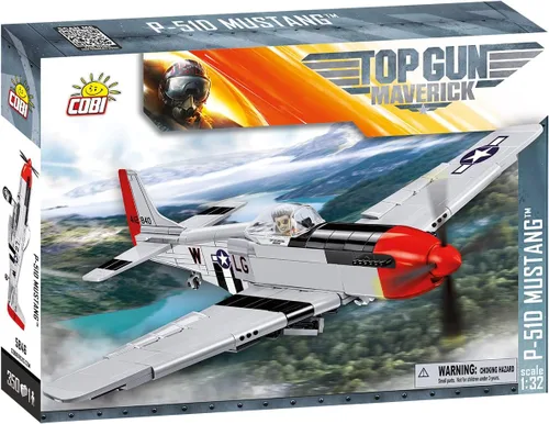 Vista 3 de COBI TOP Gun: Maverick™ Mustang P-51D™ - Juego de construcción de aviones, 350 piezas