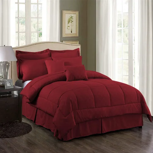 Vista 14 de JML - Juegos de edredón de ropa de cama de microfibra con fundas. Patrón bordado y acolchado de color sólido de lujo. Ideal para cualquier