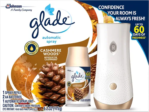 Vista 5 de Glade Kit de iniciación de ambientador de aire automático Cashmere Woods 6.2 onzas líquidas