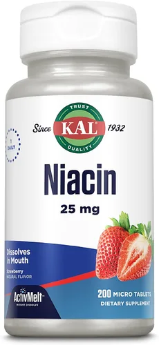 Vista 9 de KAL Niacin 500mg Flush Free - Suplemento de vitamina B3 - Metabolismo y apoyo energético - Apoyo a la piel, nervios, salud digestiva y circulación