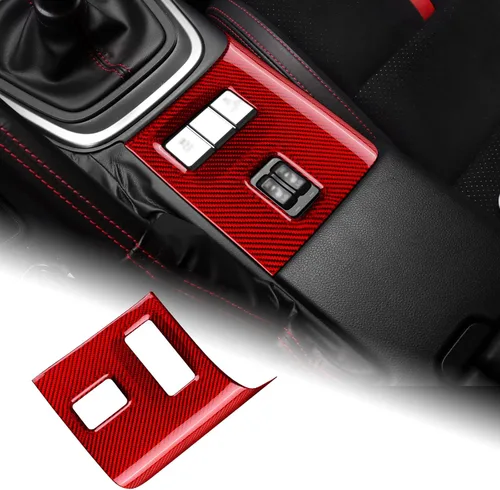 Vista 9 de AIRSPEED Cubierta del panel de la consola central del automóvil debajo del aire acondicionado, accesorios de fibra de carbono dura para Subaru BRZ