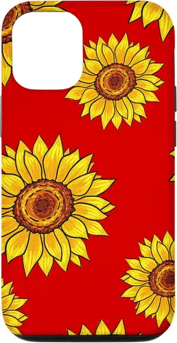 Vista 28 de Patrón de girasol en rojo vintage floral flor mujeres regalo caso para iPhone 17