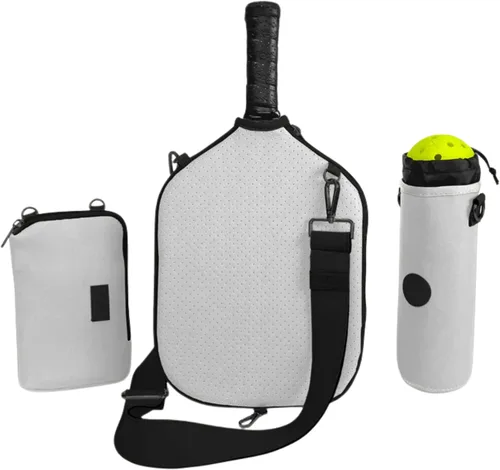 Vista 9 de Posh Pickler Bolsa de pickleball 3 en 1 para mujeres y hombres, bolsa de mano, bandolera y mochila, diseño convertible, se adapta a hasta 2 paletas