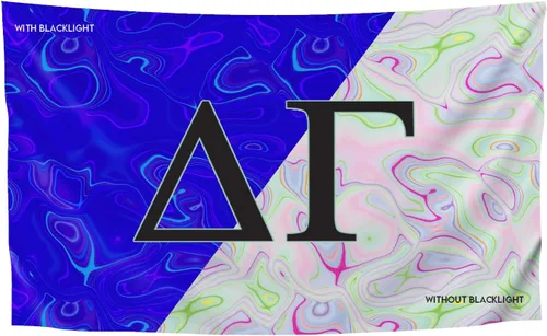 Vista 32 de Greek Club Sorority & Fraternity - Bandera de luz negra, 3 pies x 5 pies, licencia oficial, tapiz, exhibición, poliéster, pancarta de letras, CHI