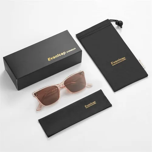 Vista 5 de EVANLCAP Lentes de sol para mujer, lentes de sol de moda de ojo de gato, rectángulos, rayos UV, para hombre
